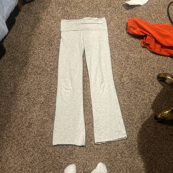 SKIMS Pants - SKIMS cotton jersey foldover pants Heather gray size small